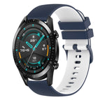 For Huawei Watch GT2 42mm / Dark Blue+White