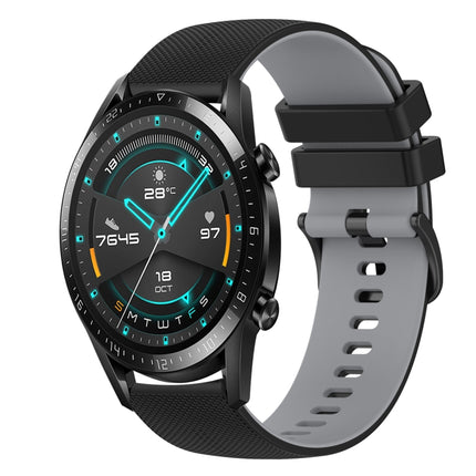 20mm Checkered Two-Color Silicone Watch Band, For Huawei Watch GT2 42mm, For Huawei Watch 2