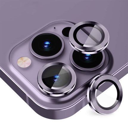 ENKAY 9H Rear Lens Metal Ring Tempered Glass Film For iPhone 14 Pro / 14 Pro Max, For iPhone 14 Pro / 14 Pro Max, For iPhone 14 Pro / 14 Pro Max(Purple)