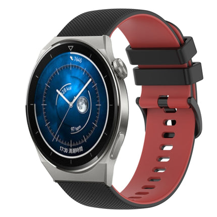 22mm Checkered Two-Color Silicone Watch Band, For Huawei Watch GT3 Pro 46mm, For Huawei Watch GT3 46mm