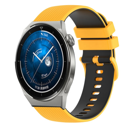 22mm Checkered Two-Color Silicone Watch Band, For Huawei Watch GT3 Pro 46mm, For Huawei Watch GT3 46mm