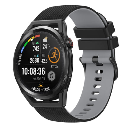 22mm Checkered Two-Color Silicone Watch Band, For Huawei Watch GT Runner, For Huawei Watch 3