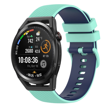 22mm Checkered Two-Color Silicone Watch Band, For Huawei Watch GT Runner, For Huawei Watch 3