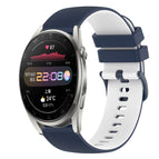 For Huawei Watch 3 Pro / Dark Blue+White