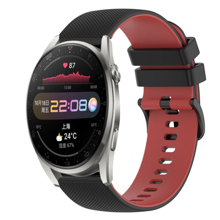 22mm Checkered Two-Color Silicone Watch Band, For Huawei Watch 3 Pro, For Huawei GT2 Pro