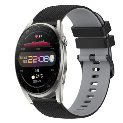 22mm Checkered Two-Color Silicone Watch Band, For Huawei Watch 3 Pro, For Huawei GT2 Pro
