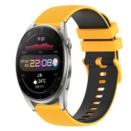 22mm Checkered Two-Color Silicone Watch Band, For Huawei Watch 3 Pro, For Huawei GT2 Pro