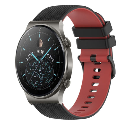 22mm Checkered Two-Color Silicone Watch Band, For Huawei Watch 3 Pro, For Huawei GT2 Pro