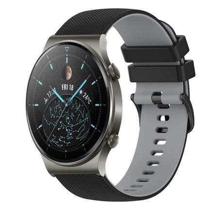22mm Checkered Two-Color Silicone Watch Band, For Huawei Watch 3 Pro, For Huawei GT2 Pro