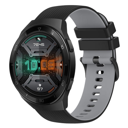 22mm Checkered Two-Color Silicone Watch Band, For Huawei Watch GT 2E, For Huawei GT2 46mm