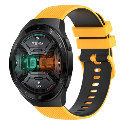 22mm Checkered Two-Color Silicone Watch Band, For Huawei Watch GT 2E, For Huawei GT2 46mm