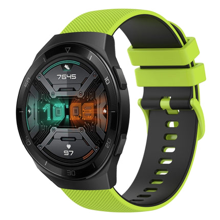 22mm Checkered Two-Color Silicone Watch Band, For Huawei Watch GT 2E, For Huawei GT2 46mm