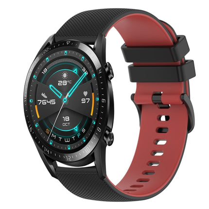 22mm Checkered Two-Color Silicone Watch Band, For Huawei Watch GT 2E, For Huawei GT2 46mm