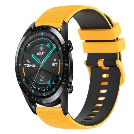 22mm Checkered Two-Color Silicone Watch Band, For Huawei Watch GT 2E, For Huawei GT2 46mm