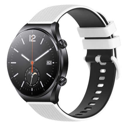 22mm Checkered Two-Color Silicone Watch Band, For Xiaomi Watch S1, For Xiaomi Watch Color 2