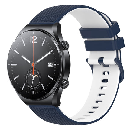 22mm Checkered Two-Color Silicone Watch Band, For Xiaomi Watch S1, For Xiaomi Watch Color 2