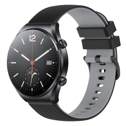 22mm Checkered Two-Color Silicone Watch Band, For Xiaomi Watch S1, For Xiaomi Watch Color 2