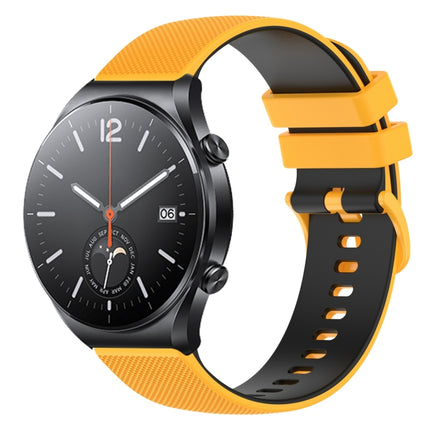 22mm Checkered Two-Color Silicone Watch Band, For Xiaomi Watch S1, For Xiaomi Watch Color 2