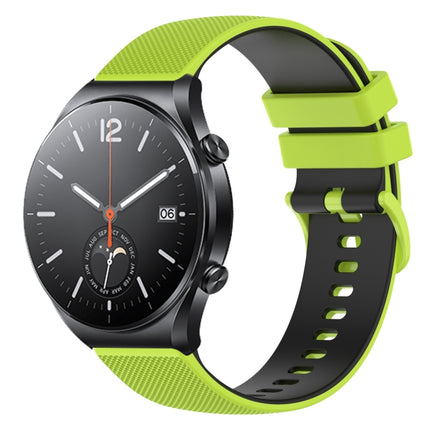 22mm Checkered Two-Color Silicone Watch Band, For Xiaomi Watch S1, For Xiaomi Watch Color 2