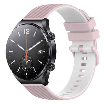 22mm Checkered Two-Color Silicone Watch Band, For Xiaomi Watch S1, For Xiaomi Watch Color 2