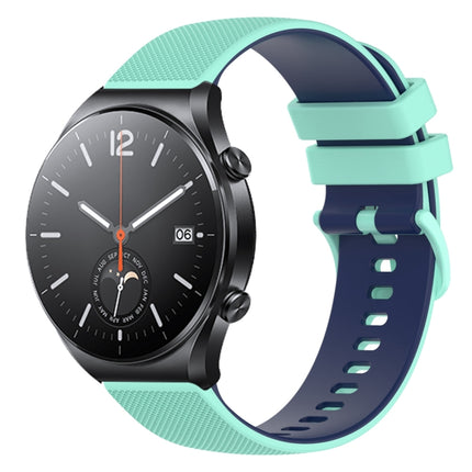 22mm Checkered Two-Color Silicone Watch Band, For Xiaomi Watch S1, For Xiaomi Watch Color 2
