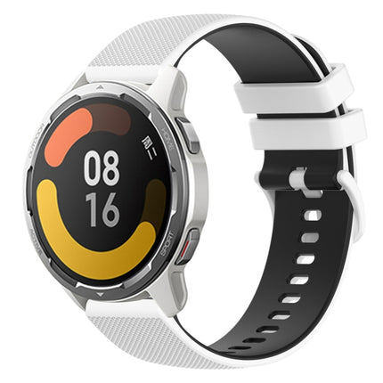 22mm Checkered Two-Color Silicone Watch Band, For Xiaomi Watch S1, For Xiaomi Watch Color 2