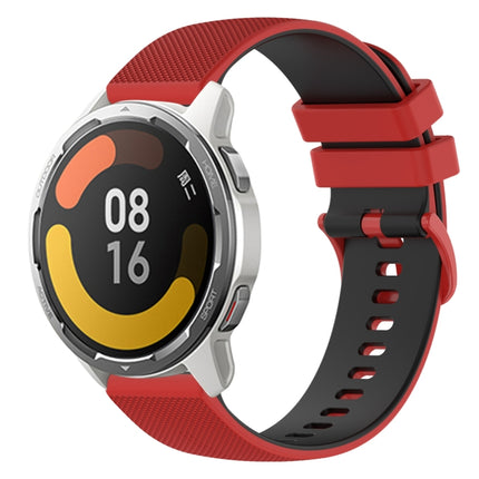 22mm Checkered Two-Color Silicone Watch Band, For Xiaomi Watch S1, For Xiaomi Watch Color 2