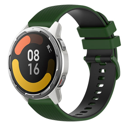 22mm Checkered Two-Color Silicone Watch Band, For Xiaomi Watch S1, For Xiaomi Watch Color 2