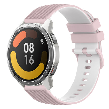 22mm Checkered Two-Color Silicone Watch Band, For Xiaomi Watch S1, For Xiaomi Watch Color 2
