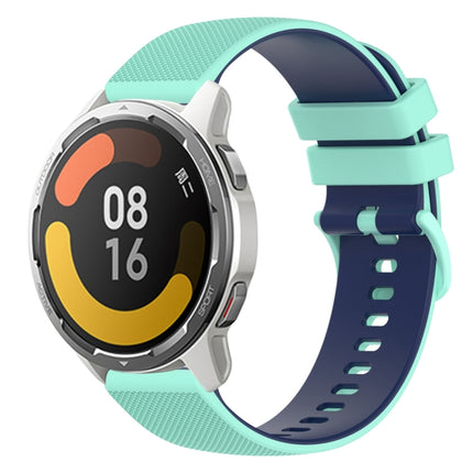 22mm Checkered Two-Color Silicone Watch Band, For Xiaomi Watch S1, For Xiaomi Watch Color 2