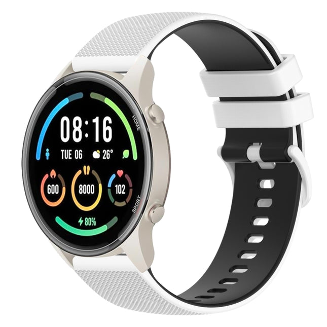 22mm Checkered Two-Color Silicone Watch Band, For Xiaomi Watch Sport, For Xiaomi Watch Color