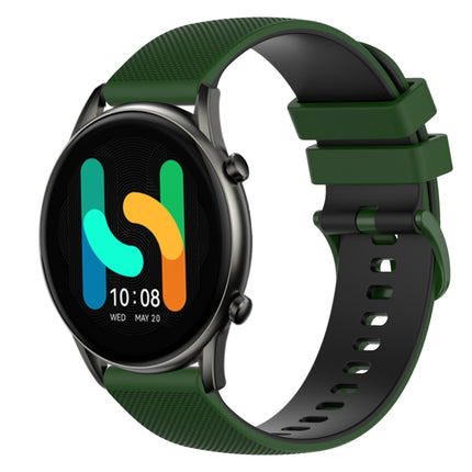 22mm Checkered Two-Color Silicone Watch Band, For  Xiaomi Haylou RT2 LS10, For Xiaomi Haylou RS4 LS12