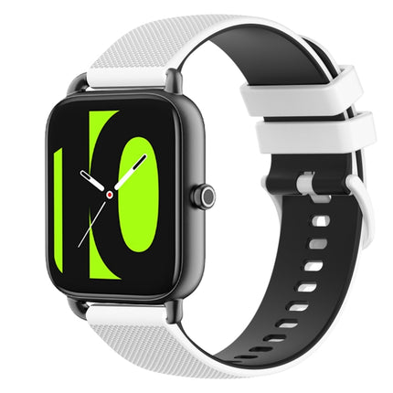 22mm Checkered Two-Color Silicone Watch Band, For  Xiaomi Haylou RT2 LS10, For Xiaomi Haylou RS4 LS12