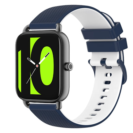 22mm Checkered Two-Color Silicone Watch Band, For  Xiaomi Haylou RT2 LS10, For Xiaomi Haylou RS4 LS12