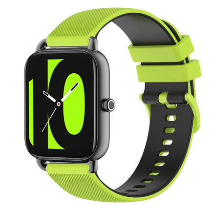 22mm Checkered Two-Color Silicone Watch Band, For  Xiaomi Haylou RT2 LS10, For Xiaomi Haylou RS4 LS12