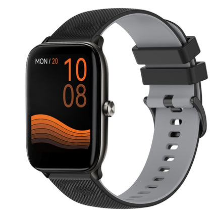 22mm Checkered Two-Color Silicone Watch Band, For Xiaomi Haylou GST LS09B, For Xiaomi Haylou RT LS05S
