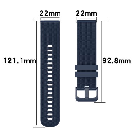 22mm Checkered Two-Color Silicone Watch Band, For Samsung Gear S3 Classic, For Samsung Gear S3 Frontier