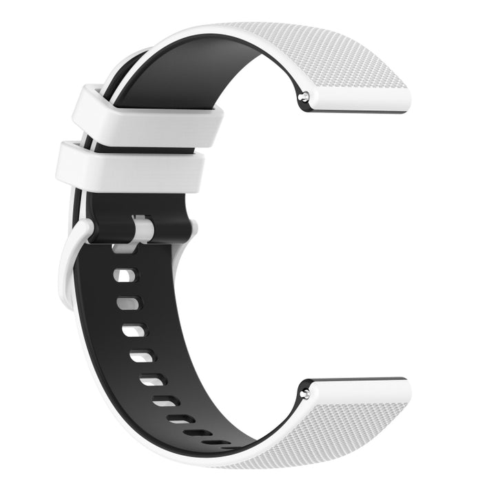 22mm Checkered Two-Color Silicone Watch Band, For Amazfit Pace, For Amazfit Stratos