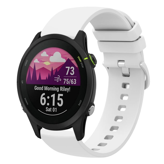 18mm Solid Color Soft Silicone Watch Band, For Garmin Forerunner 255S, For Garmin Venu 2S