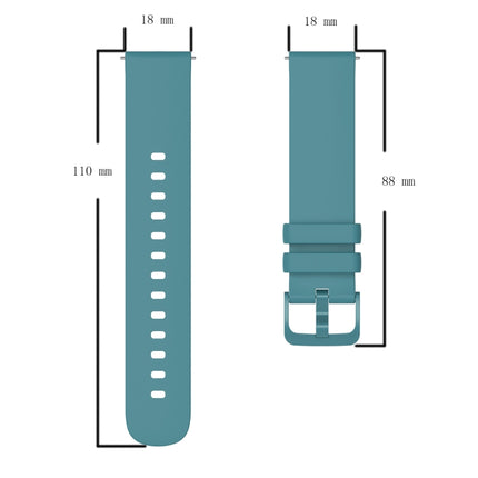 18mm Solid Color Soft Silicone Watch Band, For Garmin Forerunner 255S, For Garmin Venu 2S