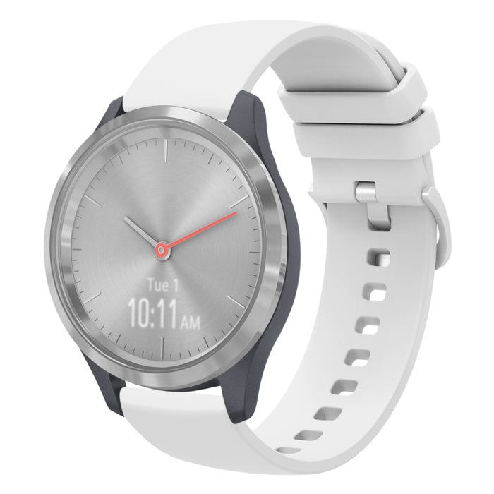 18mm Solid Color Soft Silicone Watch Band, For Garmin Vivomove 3S, For Garmin Vivoactive 4S