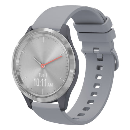 18mm Solid Color Soft Silicone Watch Band, For Garmin Vivomove 3S, For Garmin Vivoactive 4S
