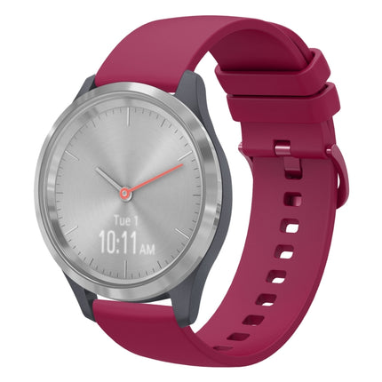 18mm Solid Color Soft Silicone Watch Band, For Garmin Vivomove 3S, For Garmin Vivoactive 4S