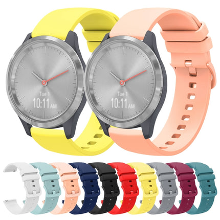 18mm Solid Color Soft Silicone Watch Band, For Garmin Vivomove 3S, For Garmin Vivoactive 4S