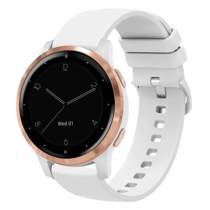 18mm Solid Color Soft Silicone Watch Band, For Garmin Vivomove 3S, For Garmin Vivoactive 4S