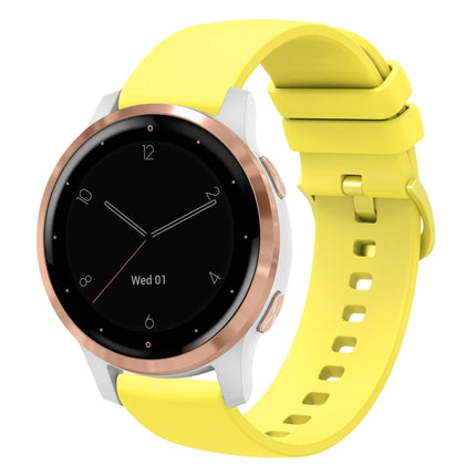 18mm Solid Color Soft Silicone Watch Band, For Garmin Vivomove 3S, For Garmin Vivoactive 4S