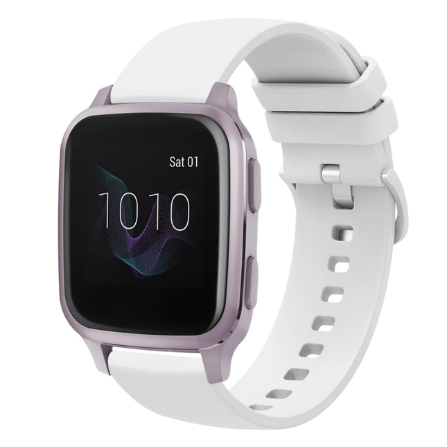 20mm Solid Color Soft Silicone Watch Band, For Garmin Venu SQ, For Garmin Vivomove 3