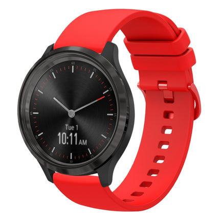 20mm Solid Color Soft Silicone Watch Band, For Garmin Venu SQ, For Garmin Vivomove 3