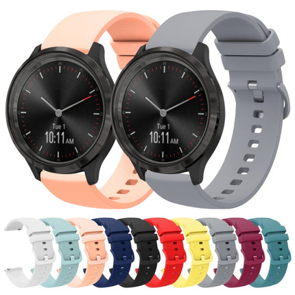 20mm Solid Color Soft Silicone Watch Band, For Garminmove 3, For Garmin VivoMove Luxe