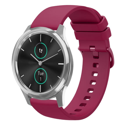 20mm Solid Color Soft Silicone Watch Band, For Garminmove 3, For Garmin VivoMove Luxe